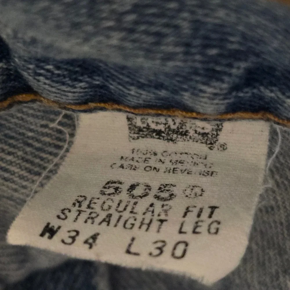 Vintage Levi's 505Jeans Mens 33x29 Regular Straight Blue‎ Denim 90s